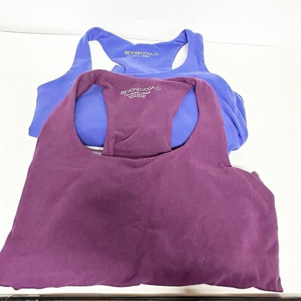 Beyond Yoga Racerback Tank Top Bundle of 2 Womens Small Built in Bra Athletic